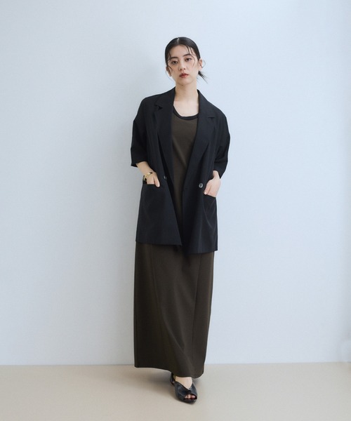 セール】【WEB限定】バイカラーノースリーブワンピース（ワンピース