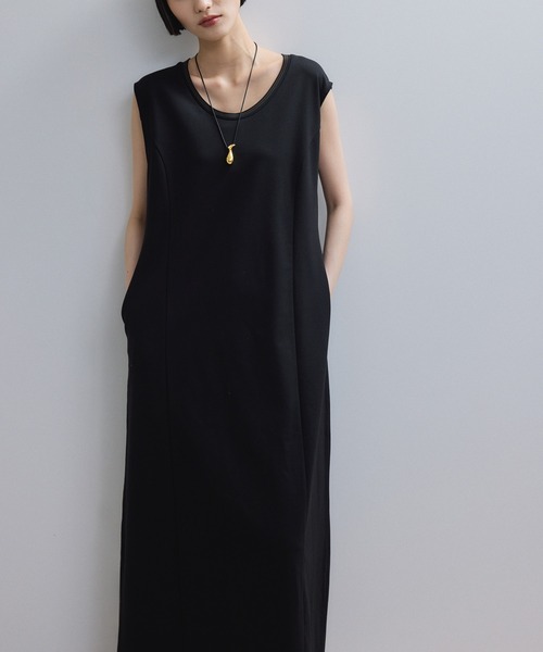 セール】【WEB限定】バイカラーノースリーブワンピース