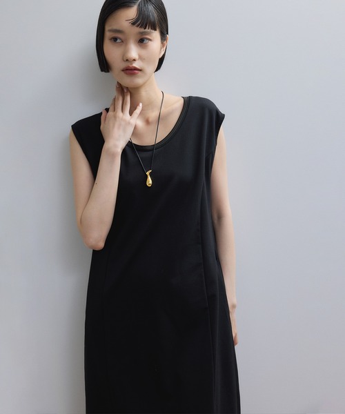 アダムエロペ　ノースリーブワンピース セール】【WEB限定】バイカラーノースリーブワンピース（ワンピース