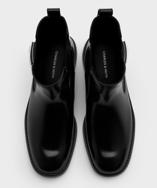 CHARLES & KEITH(チャールズ & キース)の「Lando ランド メタリックアクセントチェルシーブーツ(ブーツ・レディース・ブラック系その他7/ダークブラウン・24.5cm/23.5cm/23cm/22.5cm/26.5cm/25.5cm/25cm)」の14枚目の写真