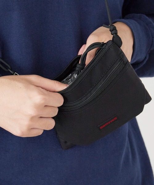 BRIEFING/ブリーフィング W ZIP PURSE BLLST ブロンドロゴ ショルダー