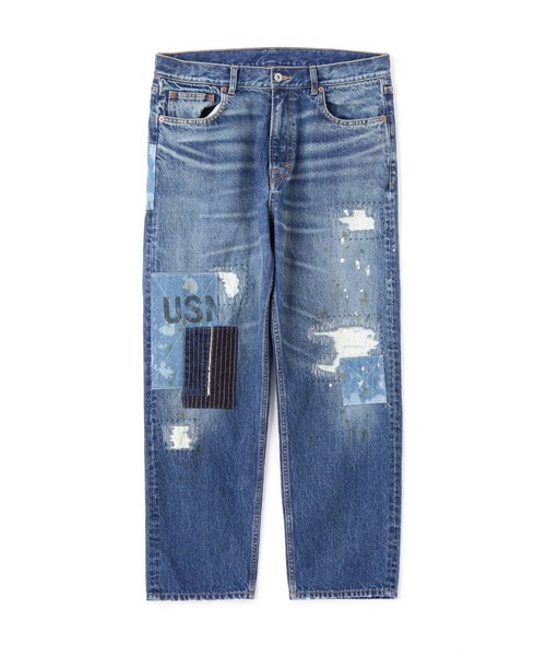 AVIREX（アヴィレックス）の「《RESTORE COLLECTION》DENIM PANTS "REPAIR CUSTOM" / デニムパンツ リペアカスタム / AVIREX / アヴィレックス（デニムパンツ・メンズ・インディゴブルー/ライトインディゴブルー・MEDIUM/XX-LARGE/X-LARGE/LARGE）」の10枚目の写真