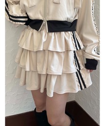 PHILLY | 【セットアップ可能◎】フリルラインティアードミニスカート(スカート)