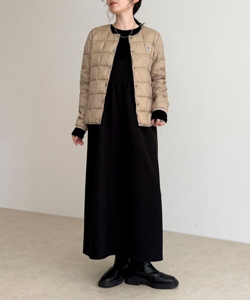 TAION(タイオン)の「《別注》【TAION/タイオン】CREW NECK BUTTON DOWN JK ダウンジャケット(ダウンジャケット/コート・レディース・チャコールグレー/グリーン/オフホワイト/ブラウン系その他/ブラック/ベージュ・36/38)」の14枚目の写真