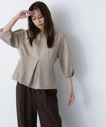 【GRACE BEAUTY BASIC】長袖シャツ/ブラウス/ベージュ/シンプル NATURAL BEAUTY BASIC｜ナチュラルビューティーベーシックの