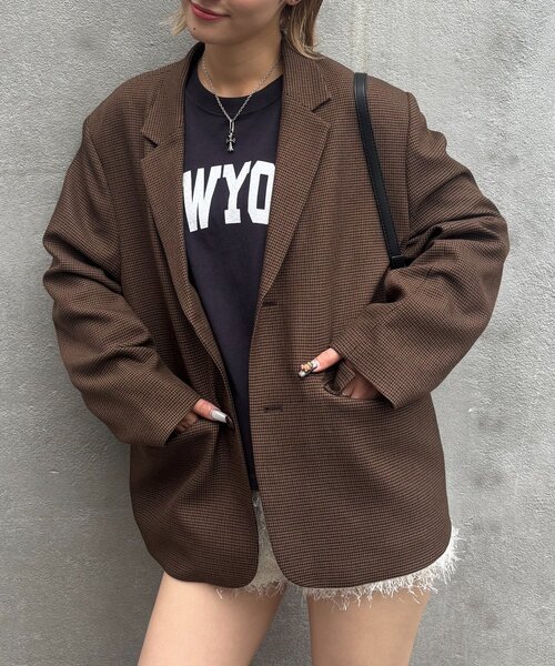 WHO'S WHO gallery（フーズフーギャラリー）の「シングルテーラードジャケット（テーラードジャケット・レディース・ブラウン/ブラック・MEDIUM/LARGE）」の6枚目の写真