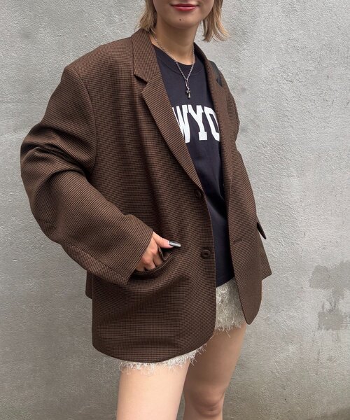 WHO'S WHO gallery（フーズフーギャラリー）の「シングルテーラードジャケット（テーラードジャケット・レディース・ブラウン/ブラック・MEDIUM/LARGE）」の7枚目の写真
