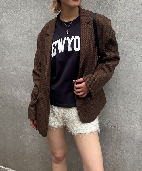 WHO'S WHO gallery（フーズフーギャラリー）の「シングルテーラードジャケット（テーラードジャケット・レディース・ブラウン/ブラック・MEDIUM/LARGE）」の8枚目の写真