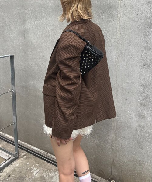 WHO'S WHO gallery（フーズフーギャラリー）の「シングルテーラードジャケット（テーラードジャケット・レディース・ブラウン/ブラック・MEDIUM/LARGE）」の9枚目の写真