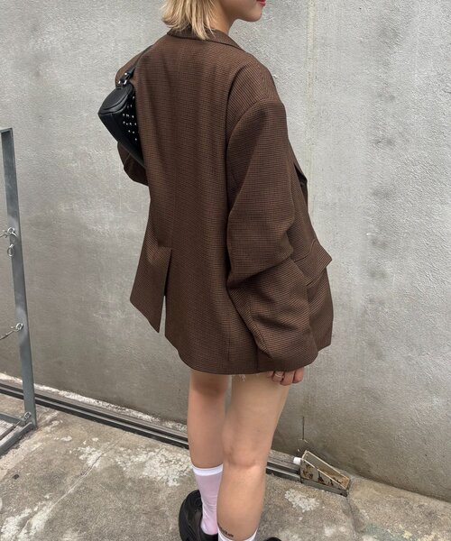 WHO'S WHO gallery（フーズフーギャラリー）の「シングルテーラードジャケット（テーラードジャケット・レディース・ブラウン/ブラック・MEDIUM/LARGE）」の10枚目の写真