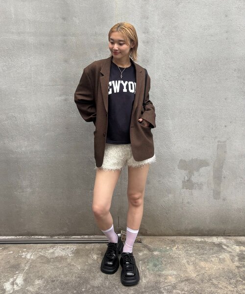 WHO'S WHO gallery（フーズフーギャラリー）の「シングルテーラードジャケット（テーラードジャケット・レディース・ブラウン/ブラック・MEDIUM/LARGE）」の13枚目の写真