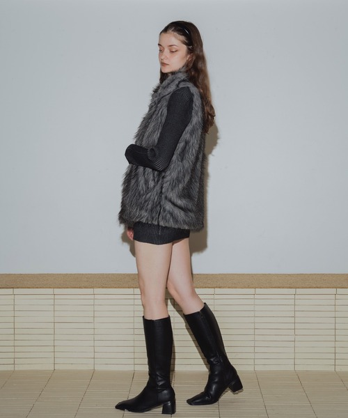 【新品未使用タグ付き完売品】メゾンドドルチェ　ウォッシャブルファーベスト/黒 2025年最新】MAISON de dolce. ベストの人気アイテム - メルカリ