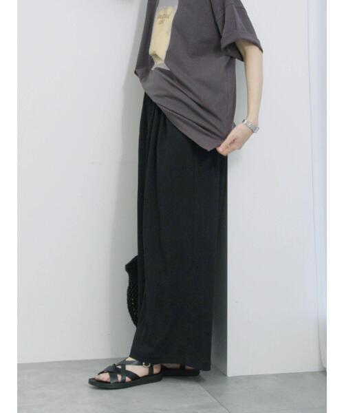 Samansa Mos2 blue（サマンサモスモスブルー）の「楊柳ハイウエストパンツ（その他パンツ・レディース・ブラック/グレー/ブルー・F）」の12枚目の写真