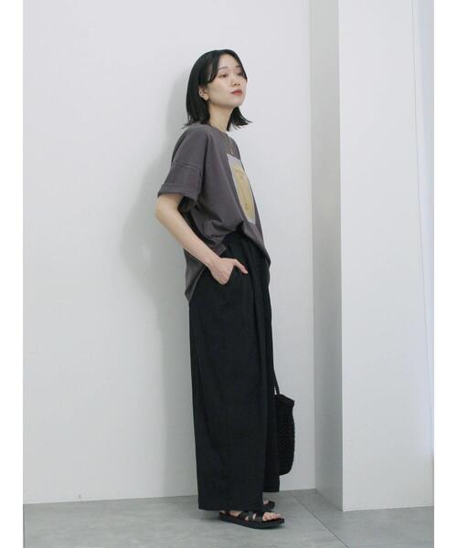 Samansa Mos2 blue（サマンサモスモスブルー）の「楊柳ハイウエストパンツ（その他パンツ・レディース・ブラック/グレー/ブルー・F）」の13枚目の写真