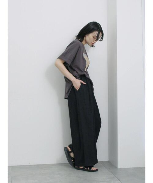 Samansa Mos2 blue（サマンサモスモスブルー）の「楊柳ハイウエストパンツ（その他パンツ・レディース・ブラック/グレー/ブルー・F）」の14枚目の写真