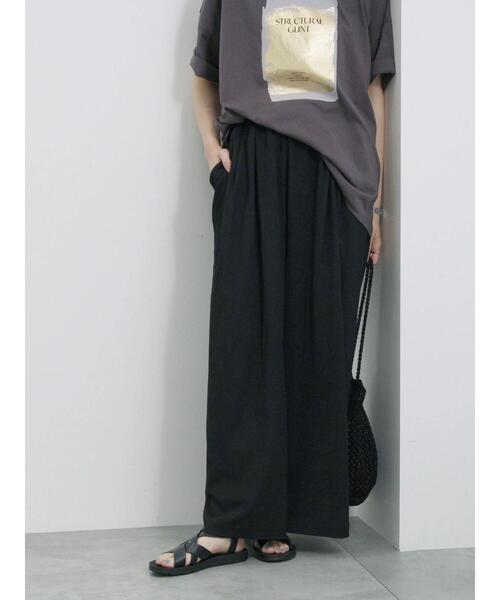 Samansa Mos2 blue（サマンサモスモスブルー）の「楊柳ハイウエストパンツ（その他パンツ・レディース・ブラック/グレー/ブルー・F）」の15枚目の写真