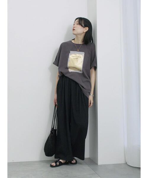 Samansa Mos2 blue（サマンサモスモスブルー）の「楊柳ハイウエストパンツ（その他パンツ・レディース・ブラック/グレー/ブルー・F）」の16枚目の写真