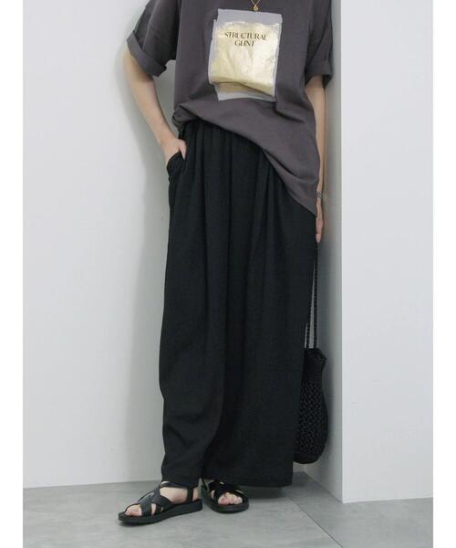 Samansa Mos2 blue（サマンサモスモスブルー）の「楊柳ハイウエストパンツ（その他パンツ・レディース・ブラック/グレー/ブルー・F）」の18枚目の写真