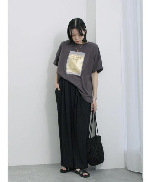 Samansa Mos2 blue（サマンサモスモスブルー）の「楊柳ハイウエストパンツ（その他パンツ・レディース・ブラック/グレー/ブルー・F）」の19枚目の写真