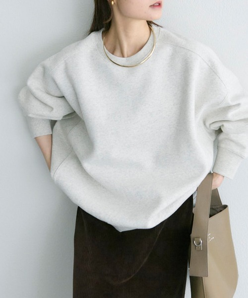 PUAL CE CIN（ピュアルセシン）の「裏起毛チュニックプルオーバー（スウェット・レディース・オートミール/ピンク/レッド/グレー/ブラック・FREE）」の3枚目の写真