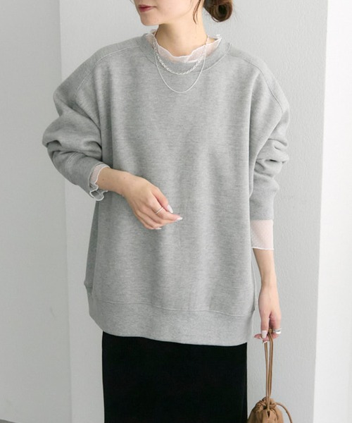 PUAL CE CIN（ピュアルセシン）の「裏起毛チュニックプルオーバー（スウェット・レディース・オートミール/ピンク/レッド/グレー/ブラック・FREE）」の16枚目の写真