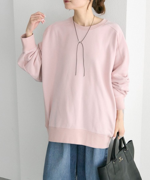 PUAL CE CIN（ピュアルセシン）の「裏起毛チュニックプルオーバー（スウェット・レディース・オートミール/ピンク/レッド/グレー/ブラック・FREE）」の21枚目の写真