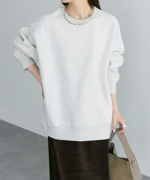 PUAL CE CIN（ピュアルセシン）の「裏起毛チュニックプルオーバー（スウェット・レディース・オートミール/ピンク/レッド/グレー/ブラック・FREE）」の12枚目の写真