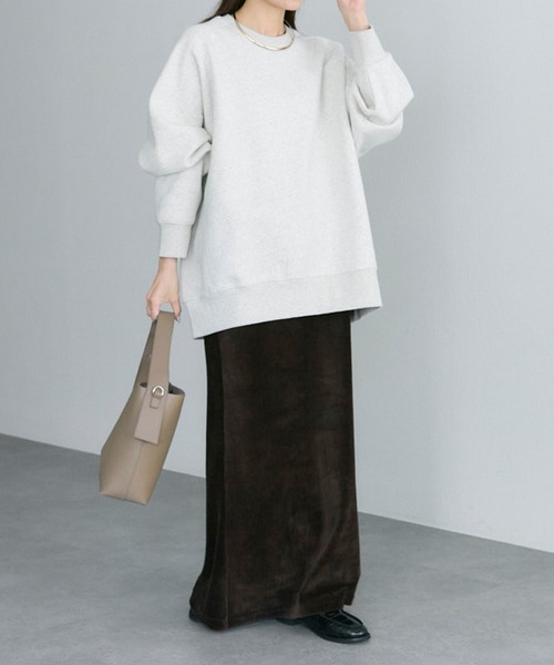 PUAL CE CIN（ピュアルセシン）の「裏起毛チュニックプルオーバー（スウェット・レディース・オートミール/ピンク/レッド/グレー/ブラック・FREE）」の14枚目の写真