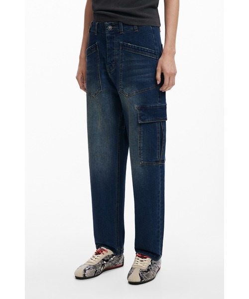 Desigual(デシグアル)の「ポケット付きバギージーンズ(デニムパンツ・レディース・ブルー・36/38/44/34/40/42)」の3枚目の写真