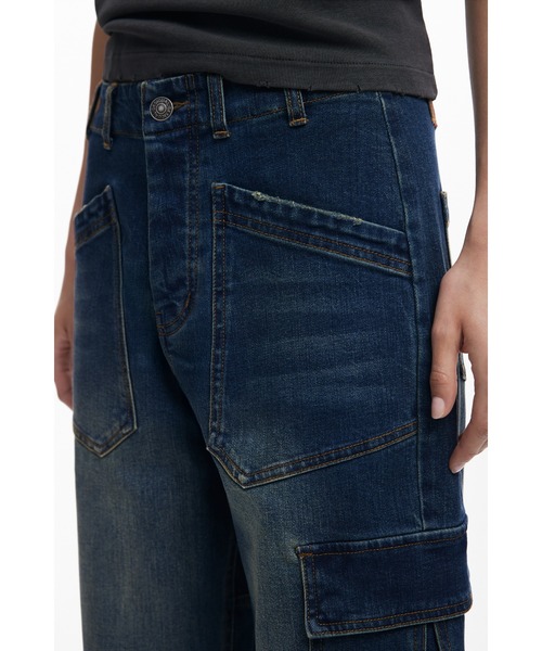 Desigual(デシグアル)の「ポケット付きバギージーンズ(デニムパンツ・レディース・ブルー・36/38/44/34/40/42)」の4枚目の写真