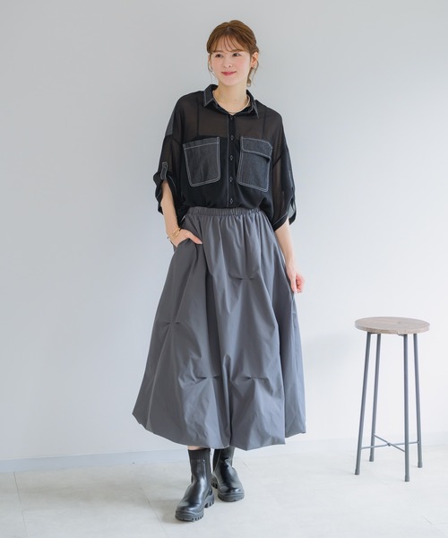 KATHARINE ROSS（キャサリンロス）の「【PILLINI/ピリーニ】タックバルーンスカート（スカート・レディース・チャコールグレー/ブラック・FREE）」の20枚目の写真