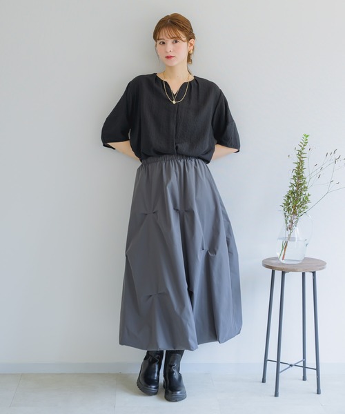 KATHARINE ROSS（キャサリンロス）の「【PILLINI/ピリーニ】タックバルーンスカート（スカート・レディース・チャコールグレー/ブラック・FREE）」の21枚目の写真