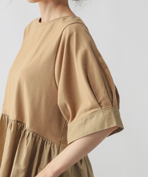 GLOBAL WORK(グローバルワーク)の「切替ペプラム/584677(Tシャツ/カットソー・レディース・ライトグレー/キャメル/ブラック・LARGE/MEDIUM)」の21枚目の写真