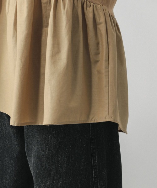 GLOBAL WORK(グローバルワーク)の「切替ペプラム/584677(Tシャツ/カットソー・レディース・ライトグレー/キャメル/ブラック・LARGE/MEDIUM)」の22枚目の写真