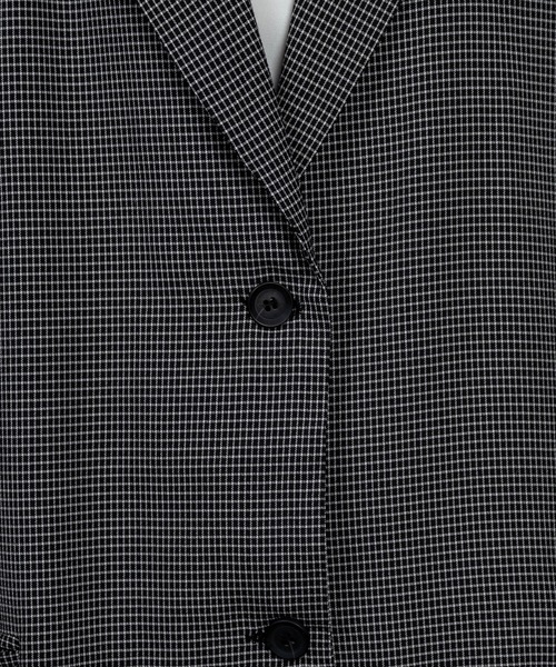 lawgy（ラウジー）の「over size nuance check jacket / オーバーサイズニュアンスチェックジャケット（テーラードジャケット・レディース・クリーム/ブラック・FREE）」の7枚目の写真