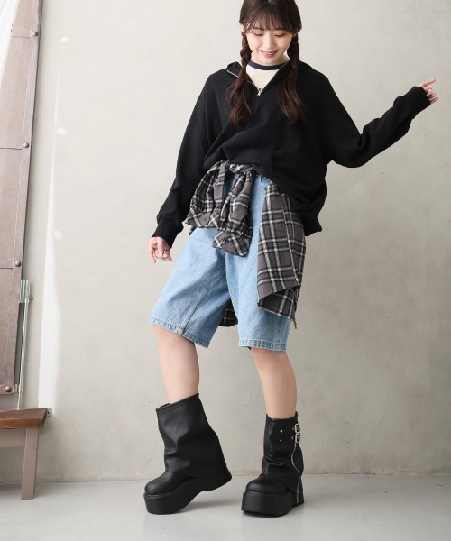 DEMETER(デメテル)の「厚底 ボリュームソール ダブルベルト カバーブーツ(ブーツ・レディース・ダークブラウン/ブラック・S/M/L/LL)」の21枚目の写真