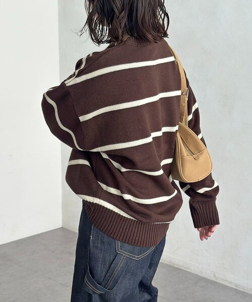 U.S. POLO ASSN.(ユーエスポロアッスン)の「クルーネックニット(ニット/セーター・レディース・ホワイト系その他/ホワイト/グリーン/ベージュ/ネイビー/インディゴブルー/ブラック/ブラウン系その他/ブラウン・MEDIUM/LARGE)」の12枚目の写真