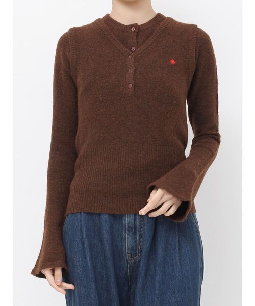 新品 POLO BCS ポロ 総裏地 ウール ニット アワードジャケット L 灰 【I42228】 秋冬 スタジャン バーシティ ブルゾン メンズ POLO BCS ニット セーター 「POLO BCSコラボ」ヘアリーウールブレンド