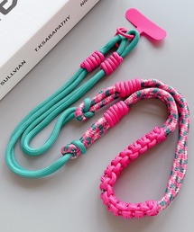 Mela（メラ）の「カラフル編み込みスマホショルダーストラップ（スマホグッズ）」