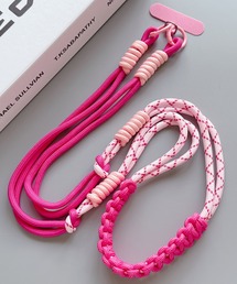 Mela（メラ）の「カラフル編み込みスマホショルダーストラップ（スマホグッズ）」