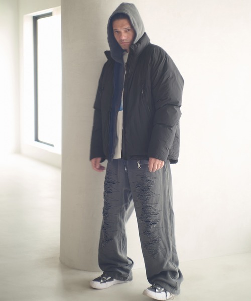 ADAM PATEK(アダムパテック)の「mj11054-stand down jacket ダウンジャケット(AP2523000)(ダウンジャケット/コート・メンズ・ブラック/グレー・1/2)」の10枚目の写真