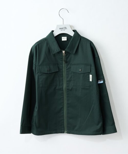 and D. petit main(アンドディープティマイン)の「【Penfield】KIDS Wポケットシャツジャケット(ブルゾン・キッズ・ブルーグレー/ダークグリーン/ブラック・M/L/S)」の1枚目の写真