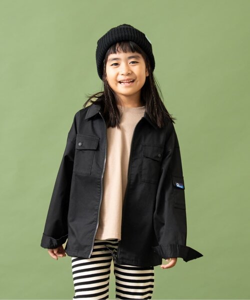 and D. petit main(アンドディープティマイン)の「【Penfield】KIDS Wポケットシャツジャケット(ブルゾン・キッズ・ブルーグレー/ダークグリーン/ブラック・M/L/S)」の4枚目の写真