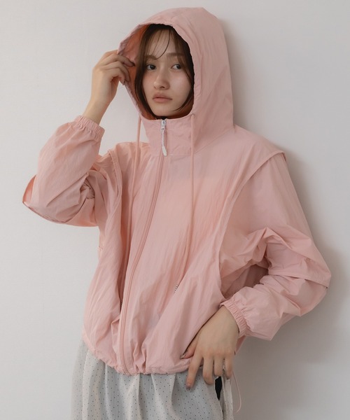 タックマウンテンパーカー/長袖 アウター ナイロン マンパ 軽量 羽織り