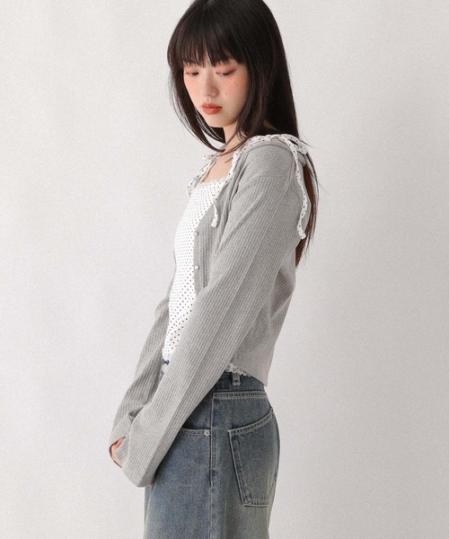 Heather(ヘザー)の「アソートレースキャミ/カーディガン2P 596501(カーディガン/ボレロ・レディース・アイボリー/グレー/ネイビー・FREE)」の10枚目の写真