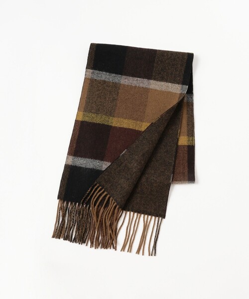 BEAMS（ビームス）の「ブロックチェック リバーシブル マフラー（マフラー・メンズ・ブラウン系その他5/ネイビー/チャコールグレー・ONE SIZE）」の7枚目の写真