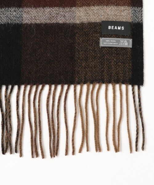 BEAMS（ビームス）の「ブロックチェック リバーシブル マフラー（マフラー・メンズ・ブラウン系その他5/ネイビー/チャコールグレー・ONE SIZE）」の8枚目の写真