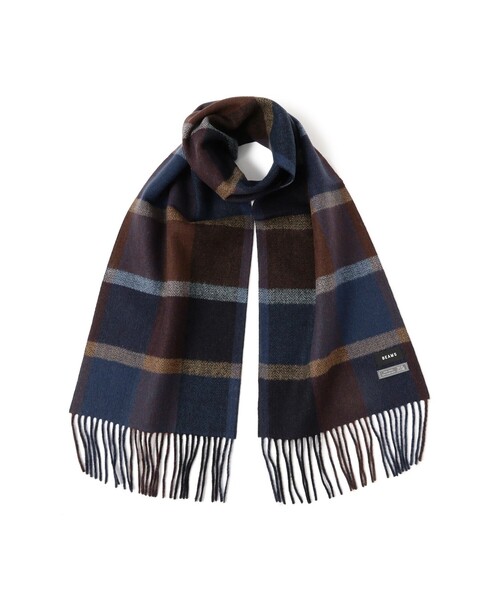 BEAMS（ビームス）の「ブロックチェック リバーシブル マフラー（マフラー・メンズ・ブラウン系その他5/ネイビー/チャコールグレー・ONE SIZE）」の9枚目の写真