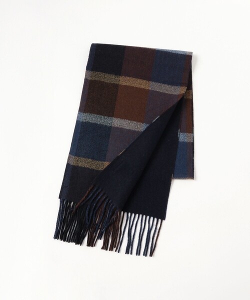 BEAMS（ビームス）の「ブロックチェック リバーシブル マフラー（マフラー・メンズ・ブラウン系その他5/ネイビー/チャコールグレー・ONE SIZE）」の10枚目の写真
