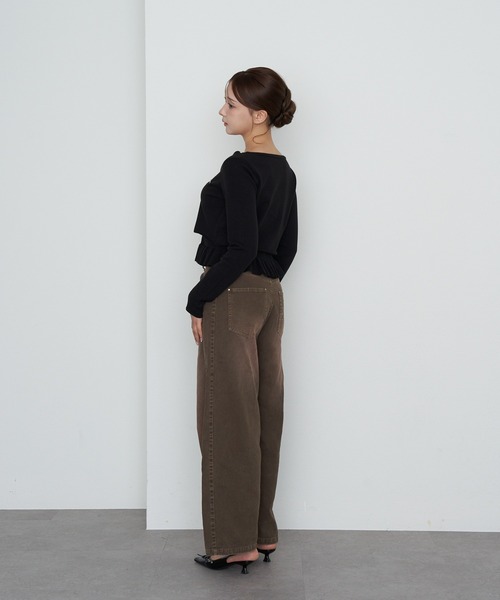 RAY CASSIN(レイカズン)の「ペプラムキャミセットカーディガン(カーディガン/ボレロ・レディース・アイボリー/ブラック/グレー系その他2・FREE)」の13枚目の写真